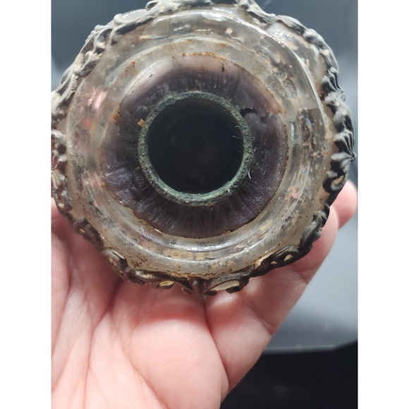 Rare caged glass candlestick - Picture 5 of 8